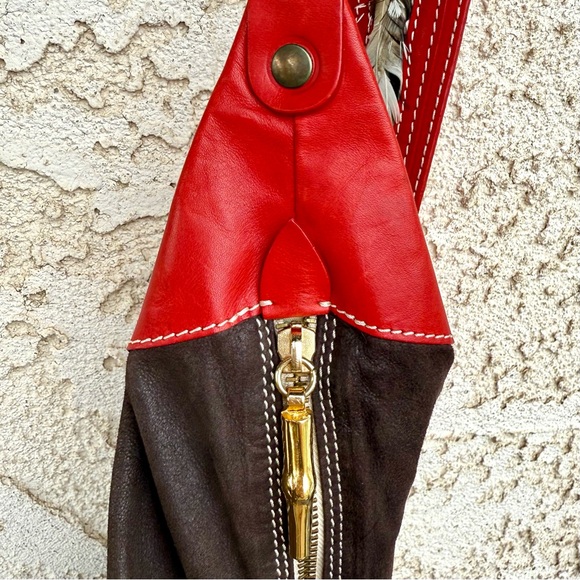 Caerulea Italian Suede Brown Bag - Picture 8 of 16